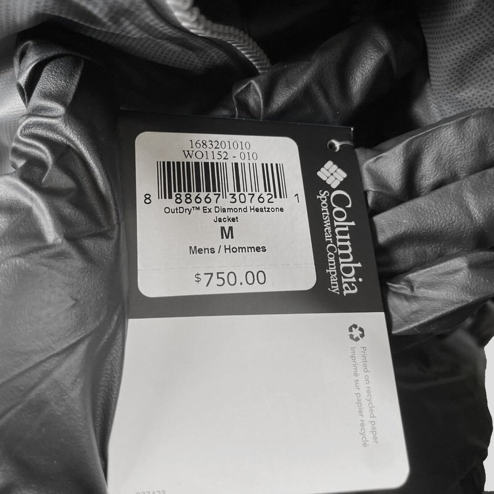 NEW $750 Columbia Titanium OutDry Extreme Diamond Heatzone Jacket!  M XXL  Black - Picture 3 of 3